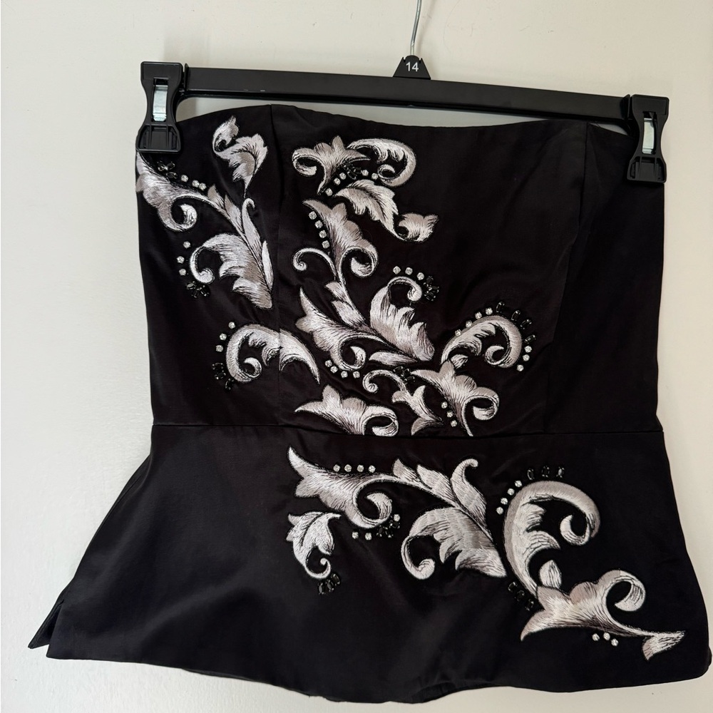 White House Black Market Black Bandeau Top. NWT